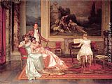 Vittorio Reggianini Famous Paintings - The Piano Recital